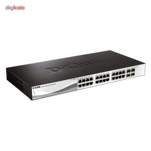 سوییچ 28 پورت گیگابیتی دی-لینک مدل DGS-1210-28 با 24 پورت UTP و 4 پورت SFP
