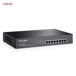 سوییچ 8 پورت گیگابیتی دسکتاپ رکمونت تی پی-لینک به همراه 8 پورت PoE مدل TL-SG1008PE
