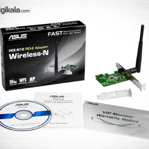 کارت شبکه بی‌سیم و PCI Express ایسوس مدل PCE-N10