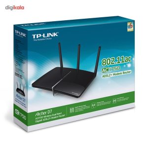مودم روتر +ADSL2 دو بانده بی سیم تی پی-لینک مدل Archer D7 AC1750_V1
