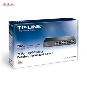 سوییچ 24 پورت مگابیتی و رکمونت تی پی-لینک مدل TL-SF1024D