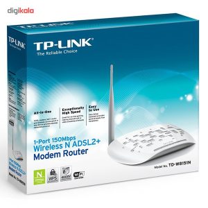 مودم روتر بی‌سیم تی پی-لینک سری +ADSL2 مدل TD-W8151N_V1