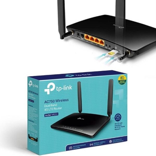 مودم روتر 4G تی پی-لینک مدل Archer MR200/AC750_Ver- 5 به همراه 70 گیگابایت اینترنت یکساله