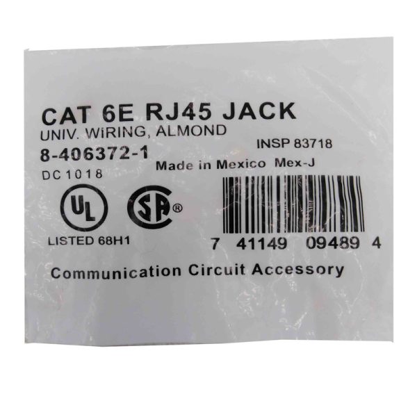 سوکت شبکه CAT6 RJ45 امپ مدل KSG-10 بسته 10 عددی